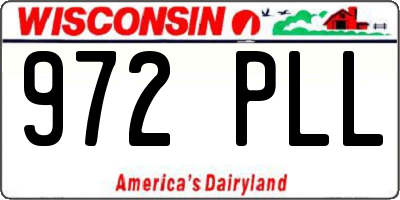 WI license plate 972PLL