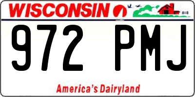 WI license plate 972PMJ