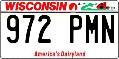 WI license plate 972PMN
