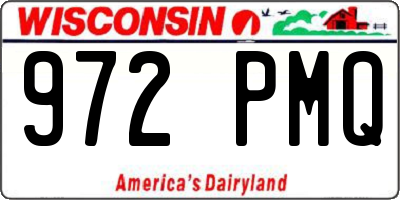 WI license plate 972PMQ