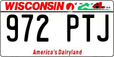 WI license plate 972PTJ