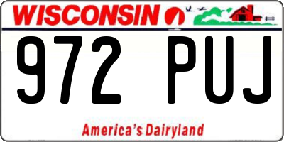 WI license plate 972PUJ