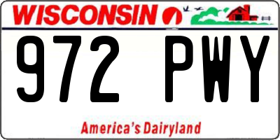 WI license plate 972PWY