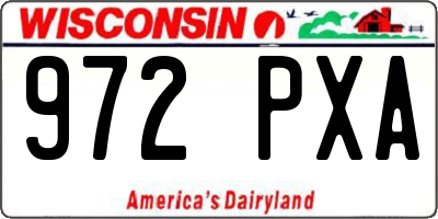 WI license plate 972PXA