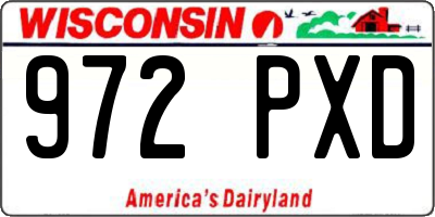WI license plate 972PXD