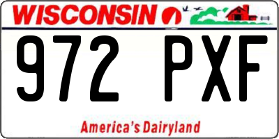 WI license plate 972PXF