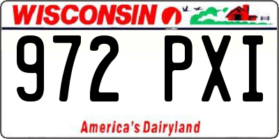 WI license plate 972PXI