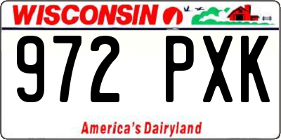 WI license plate 972PXK