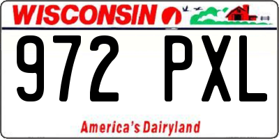 WI license plate 972PXL