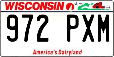 WI license plate 972PXM