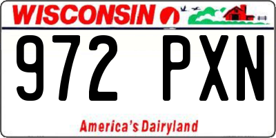WI license plate 972PXN