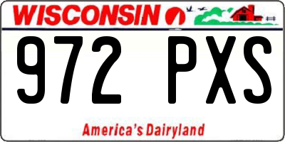WI license plate 972PXS