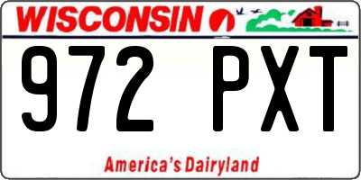 WI license plate 972PXT