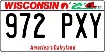 WI license plate 972PXY
