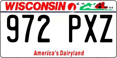 WI license plate 972PXZ