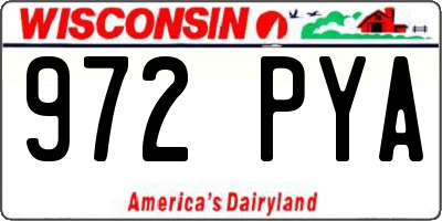 WI license plate 972PYA