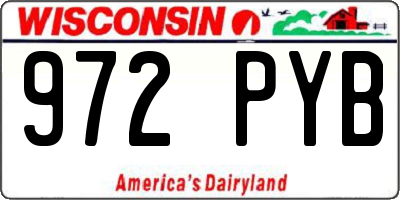 WI license plate 972PYB