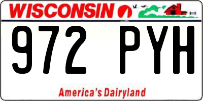 WI license plate 972PYH