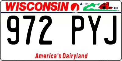 WI license plate 972PYJ