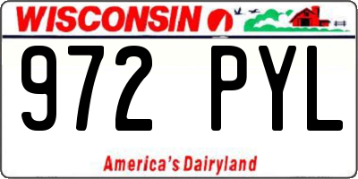 WI license plate 972PYL