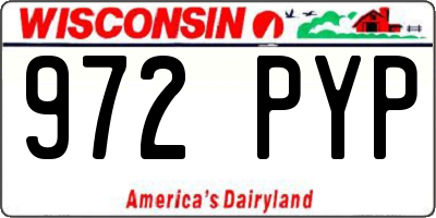 WI license plate 972PYP
