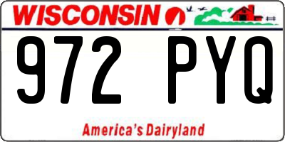 WI license plate 972PYQ