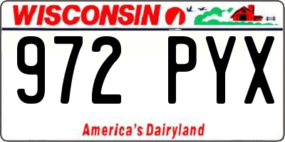 WI license plate 972PYX