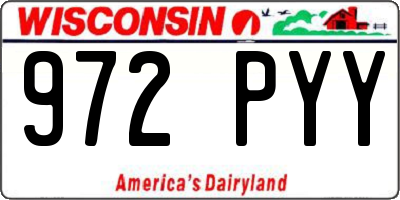 WI license plate 972PYY