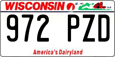 WI license plate 972PZD