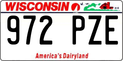 WI license plate 972PZE