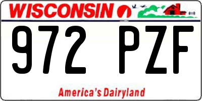 WI license plate 972PZF