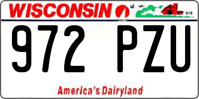 WI license plate 972PZU