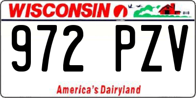 WI license plate 972PZV