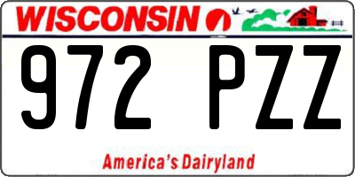 WI license plate 972PZZ