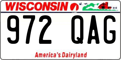 WI license plate 972QAG