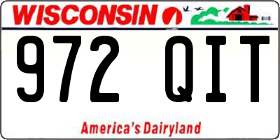 WI license plate 972QIT