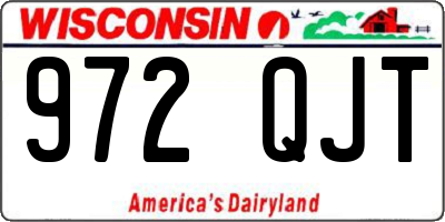 WI license plate 972QJT