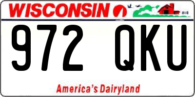 WI license plate 972QKU