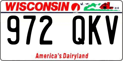 WI license plate 972QKV
