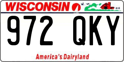 WI license plate 972QKY
