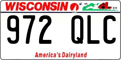 WI license plate 972QLC