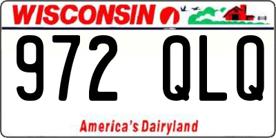 WI license plate 972QLQ