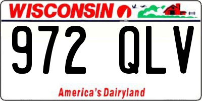 WI license plate 972QLV