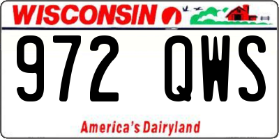 WI license plate 972QWS
