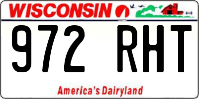 WI license plate 972RHT