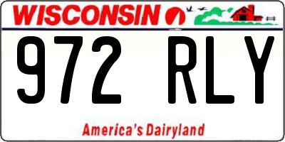 WI license plate 972RLY