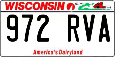 WI license plate 972RVA