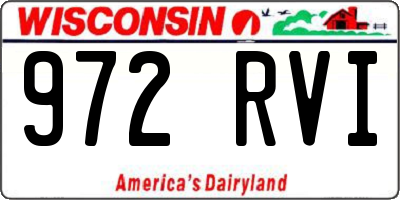 WI license plate 972RVI