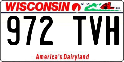 WI license plate 972TVH