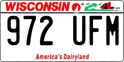 WI license plate 972UFM